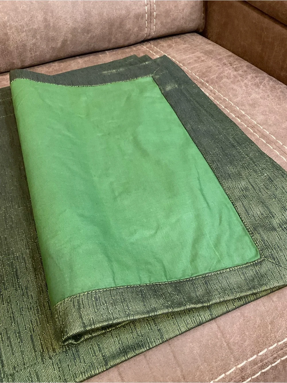 Crate & Barrel Tavia Emerald Placemats